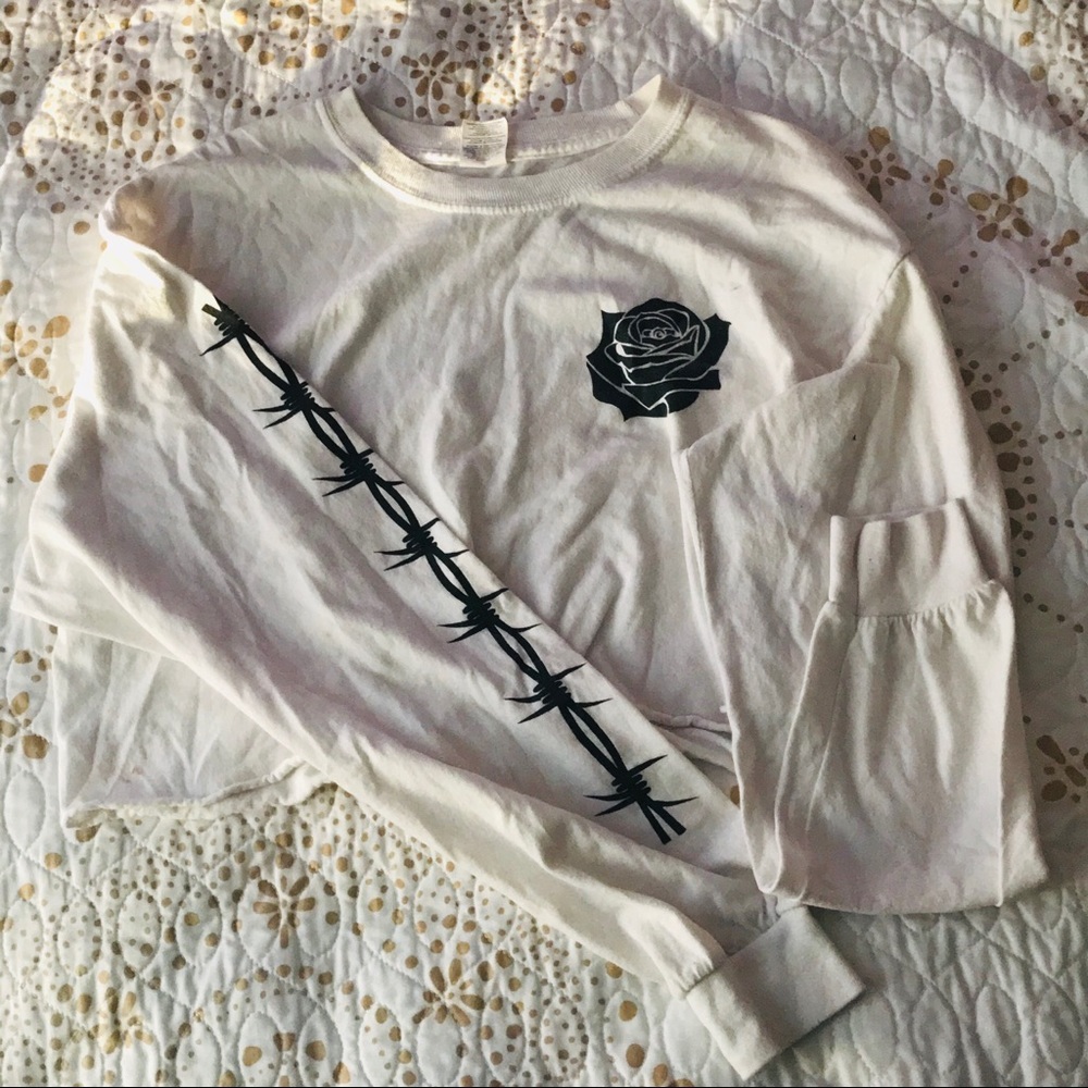 long sleeve rose top